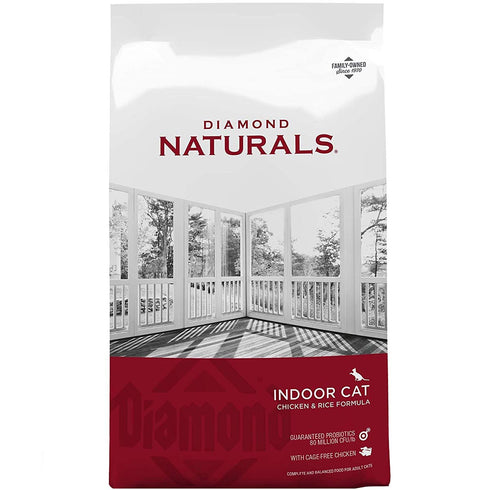 Diamond Naturals Chicken & Rice Indoor Cat Dry Cat Food 18lb - Poudre Pet and Feed Supply